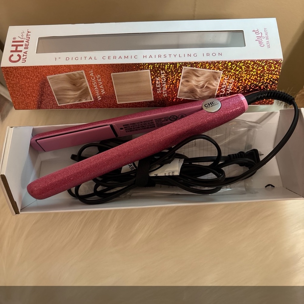 ‼️sold‼️CHI Pink Digital Ceramic Hairstyling Iron